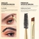 thumbnail image 2 of Brocha para cejas Docolor Duo profesional angular con cepillo spoolie, blanca, 2 of 9