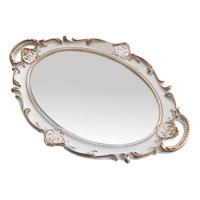 Genérico - Set 2 Bandeja Espejo Decorativa Organizador Blanca Jhn