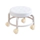 thumbnail image 3 of Asiento De Rodillo Bajo PU Cuero Acolchado Pequeño Taburete Con Ruedas De Baja Altura, 3 of 5