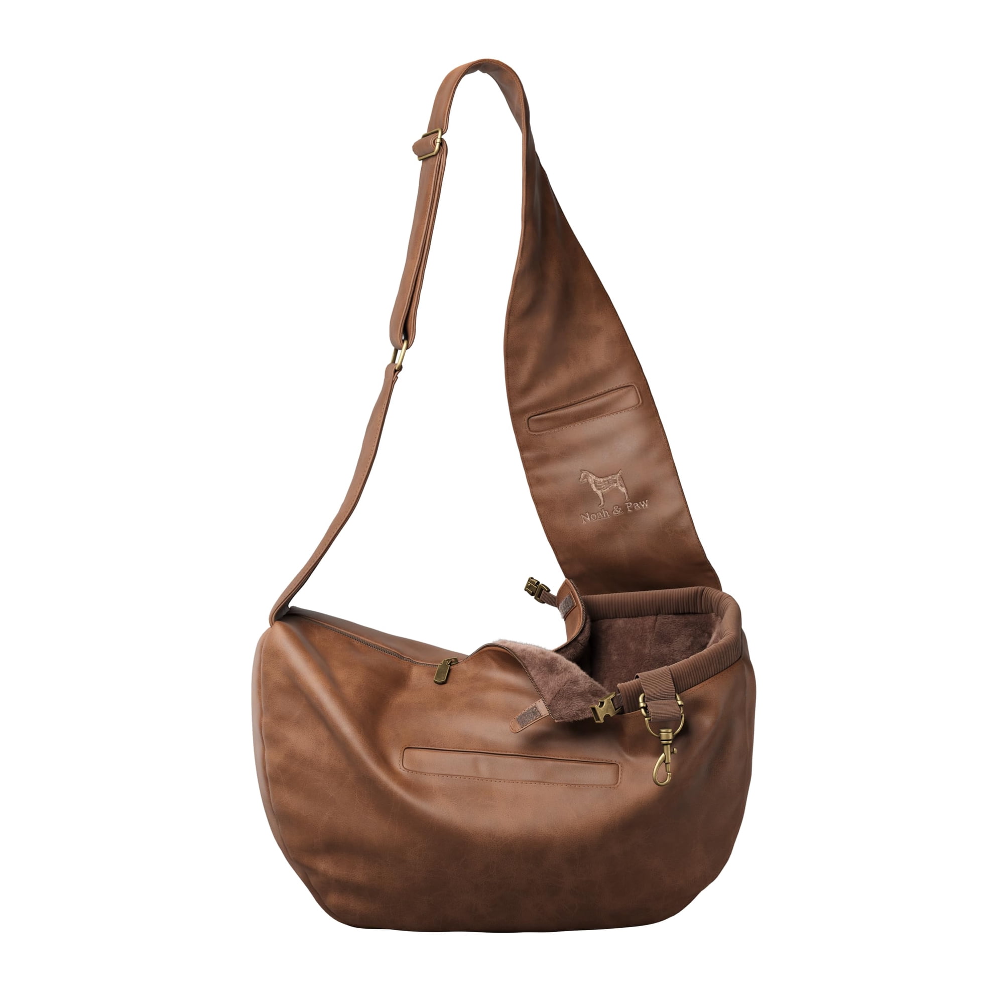 Mochila Portabebés Para Perros Noah & Paw, Ajustable, De Piel Vegana, 2,2 A 8 Kg