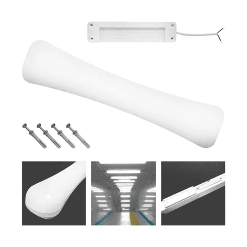 Genérico - Tubo Led Foco 18w Base Techo Pared Luz Fria Curvo 40cm