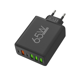 thumbnail image 1 of Cargador Múltiple 65w Carga Rapida Usb+pd (tipo-c) 6 Puertos Negro, 1 of 3