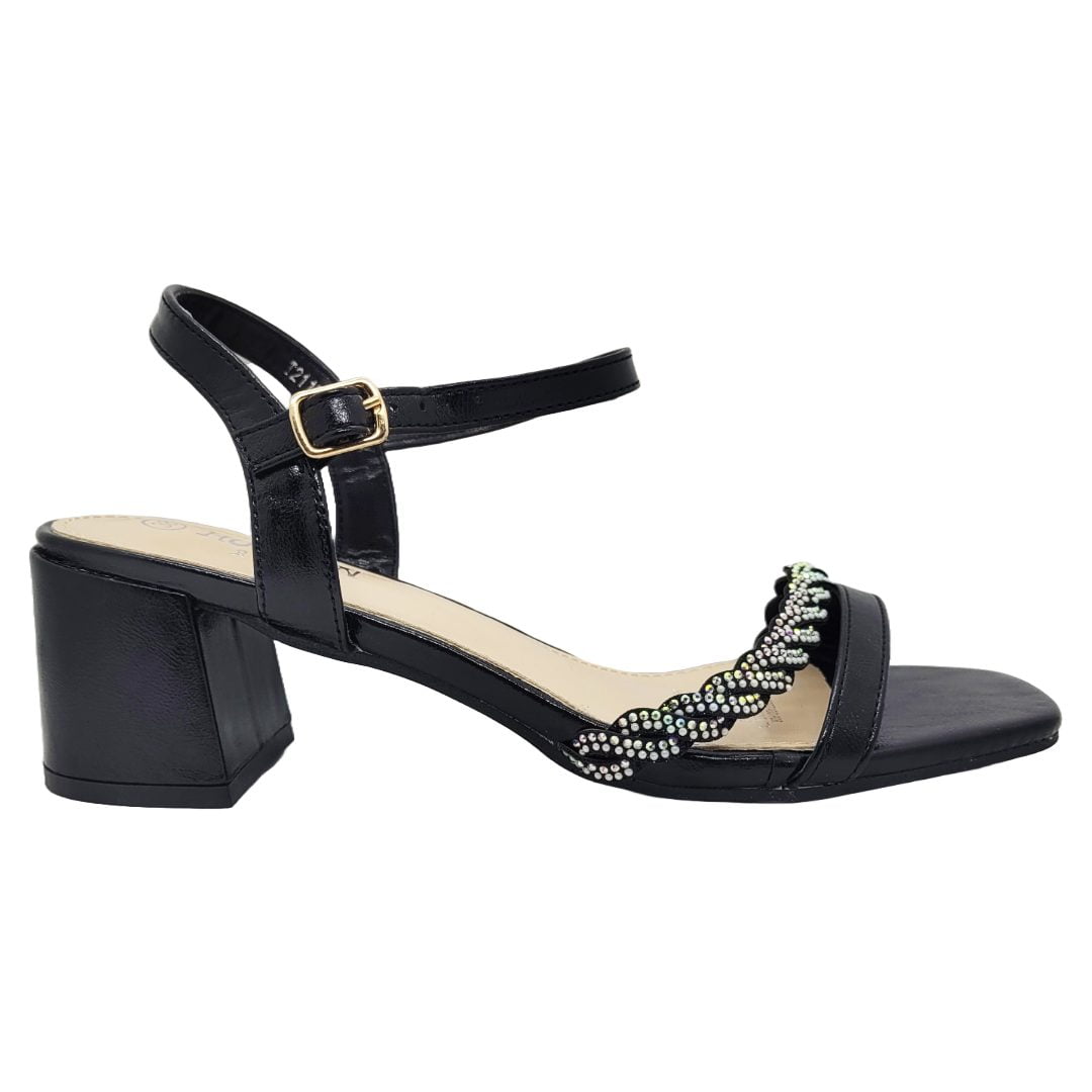 Sandalias De Fiesta Hualunaote Negras (mujer) | T2110 - Talla 38