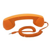 Magideal - Auricular De Teléfono Celular Vintage /3.5Mm /Comfort/ Classic/ Mini Receptor De Teléfono Celular Micrófono Altavoz Teléfono Celular Teléfono Intelige Naranja
