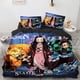 thumbnail image 1 of Anime Demon Slayer Nezuko Bedding Set,Duvet Cover Bed Set Quilt Cover Pillowcase, Boys Girls Adults Bed Sheets, 1 of 5