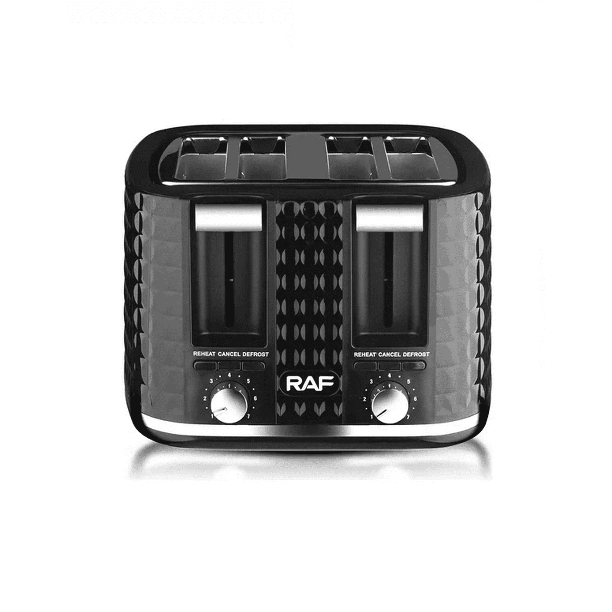 Genérico - Tostadora Eléctrica De 4 Rebanadas, Tostador R.503, Color Negro