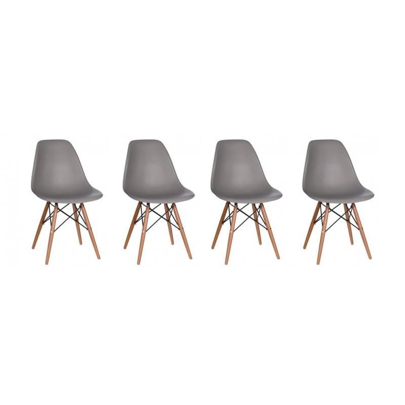 Nevi Express - Sillas Pack 4 Sillas Eames Color Gris