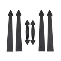 Xusx111 - Magnetic Decorative Garage Door Curb Appeal Faux Bisagras Manijas Kit De Hardware Color Negro Esenciales Para El Hogar Manija De Garaje E Imanes De Bisagra