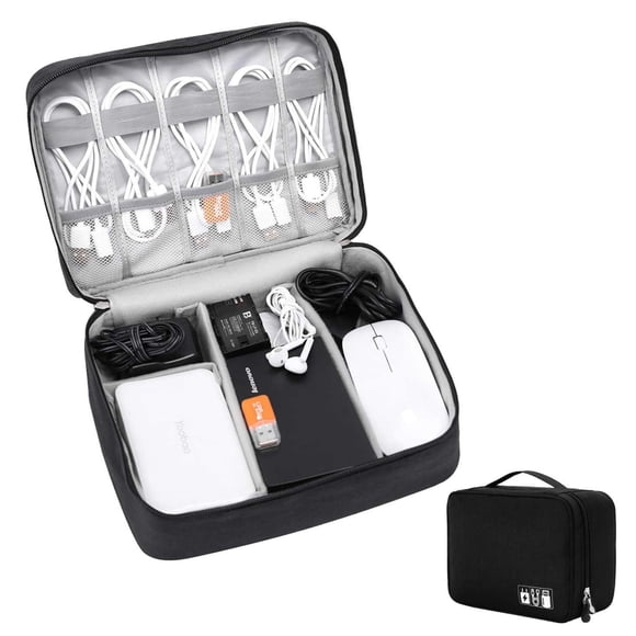 Bolso Organizador De Cables Adhesivos Ajustables Viaje