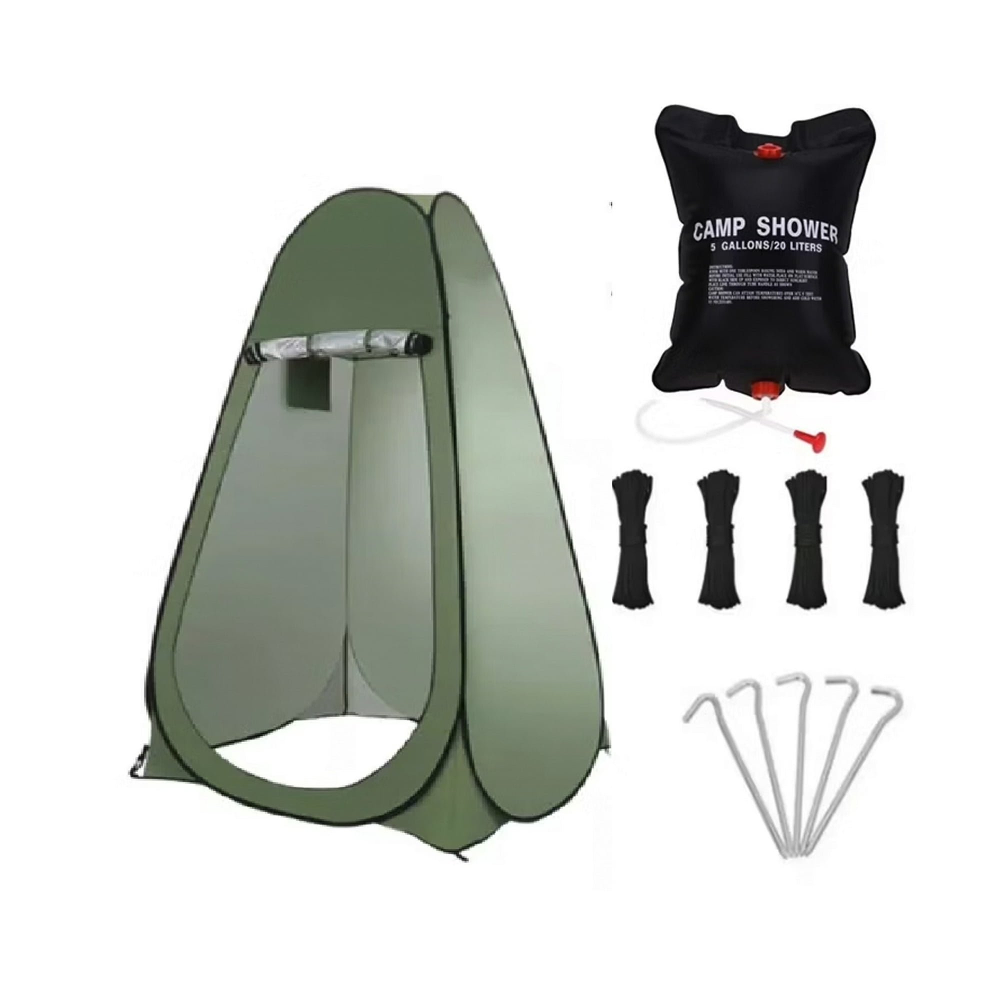 Max - Pack Carpa Vestidor Y Ducha 20 Lts Verde