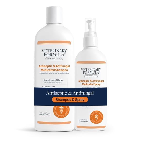 Veterinary Formula Shampoo y spray antiséptico y antifúngico 2