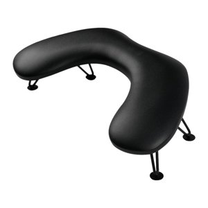 Ioensy - Reposamanos De Piel Sintética Para Manicura Y Decoración De Uñas, Color Negro