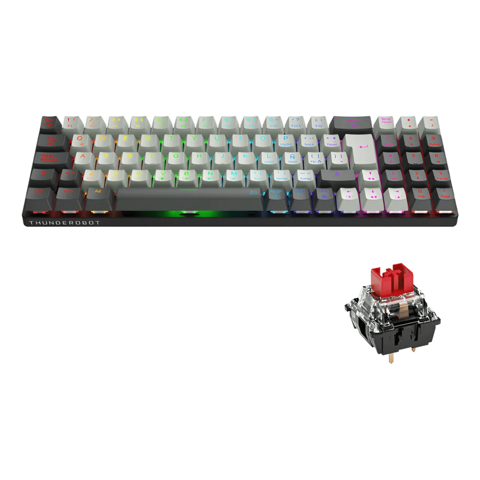 Teclado Mecánico Gamer Wired Thunderobot K78 Rgb Switich Red