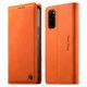 thumbnail image 1 of Funda Billetera de Cuero para [Samsung Galaxy S20], Bloqueo RFID, Tarjetas y Soporte Naranja, 1 of 5