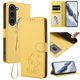 thumbnail image 2 of Funda Volteable con Diseño de Gato para Samsung Galaxy S23 FE, Amarillo, 2 of 6