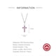 thumbnail image 2 of Collar Cruz De Plata S925 Con Piedra De Nacimiento Rosa, 2 of 3