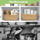 thumbnail image 2 of Juego de 4 cestas de paja organizador almacenamiento hogar, 2 of 3