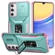 thumbnail image 1 of Funda Armada para Samsung Galaxy A16 con Tapa Deslizante y Soporte Magnético Giratorio Verde, 1 of 5