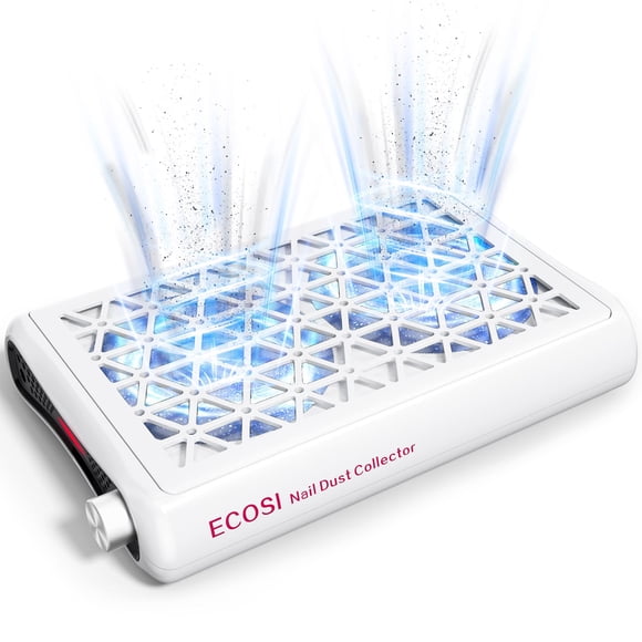 Colector de polvo de uñas ECOSI 8000RPM 1600PA con 30 papeles de filtro