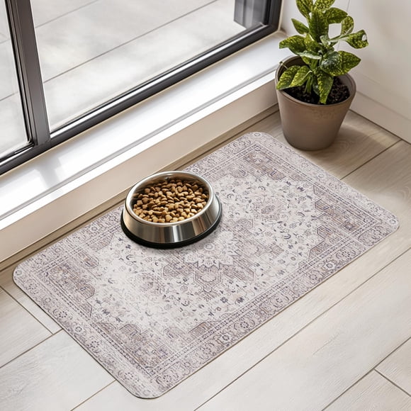 Tapete para comida de perro Ywomgcj impermeable de secado rápido 30 x 51 cm