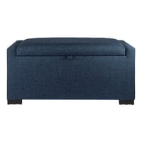 Máxima Design - Banqueta Con Baúl Leyzy Azul Omega 40X55X105 Cm
