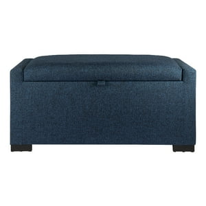 Máxima Design - Banqueta Con Baúl Leyzy Azul Omega 40X55X105 Cm