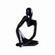 thumbnail image 1 of Adorno Estatua Hombre Pensador Artesanía Abstracta De Resina Negro, 1 of 2