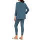 thumbnail image 3 of Conjunto de Pijama de Manga Larga para Mujer INSPIRE CHIC, Suave Conjunto de 2 Piezas para Dormir y Descansar con Pantalones a Juego S Azul, 3 of 6