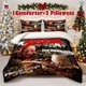thumbnail image 1 of Friday the 13th Jason Voorhees Horror Movie Bedspread Set - Officially Inspired Bed Sheets & Duvet Cover with Iconic Hockey Mask Logo Zippered Closure, 1 of 5