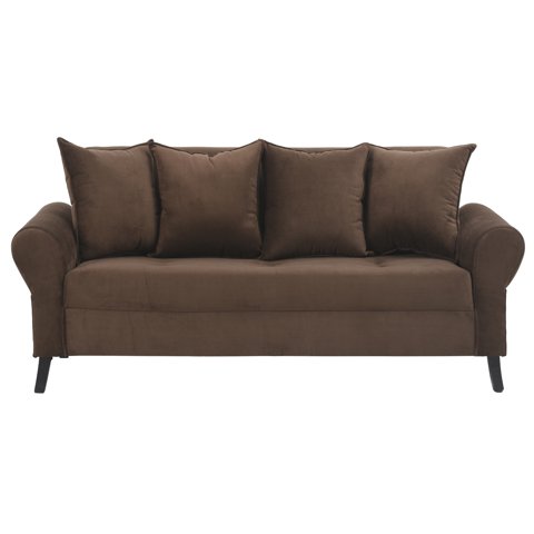 Bodevir - Sofa Lua 3C Felpa 20 Chocolate