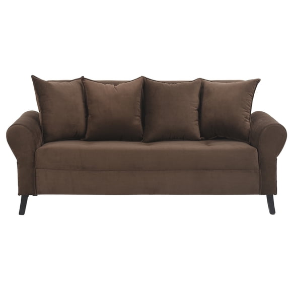 Sofa Lua 3c Felpa 20 Chocolate