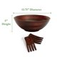 thumbnail image 2 of Set de ensaladeras Lipper International Cherry Wood con manecillas para ensalada, 2 of 7