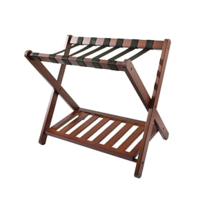 Magideal - Portaequipajes Plegable De Bambú Para Habitación De Invitados, Estante De Almacenamiento Portátil Multiusos En Forma De X Para Dormitorio, Hotel, Marrón