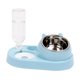 thumbnail image 5 of Comedero Para Perros Tazones Dobles Acero Inoxidable Cachorro Mascota Gato Tazones Comida Agua Azul, 5 of 5