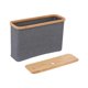 thumbnail image 3 of Contenedor Decorativo De La Cesta Del Organizador De Papel Higiénico Para La Lavandería Ba?o Gris Con Tapa 45x15x28cm, 3 of 5