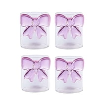 Genérico - Set De 4 Vasos De Cristal Con Lazo