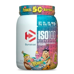 Dymatize - Iso 100 Hidrolizada Birthay Cake Pebbles 1.3 Lbs 20 Servicios