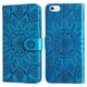 thumbnail image 4 of Funda tipo cartera FOXDOCK para iPhone 6/6s , diseño girasol en relieve, cuero PU, cierre magnético, soporte y tarjetero, 4 of 5