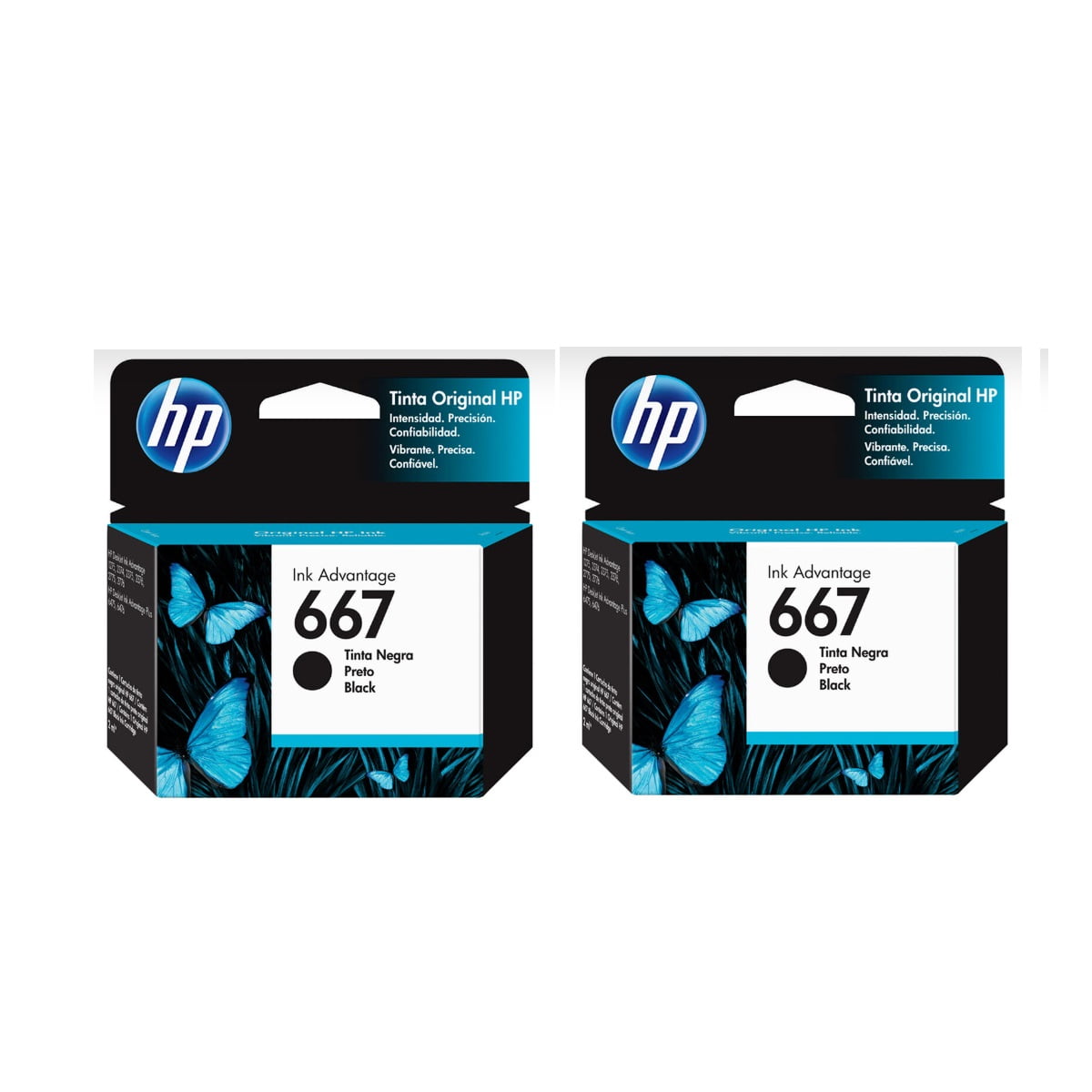 Pack 2 Tintas Hp 667 Negro Original 1275/2374/2375/2376/2775
