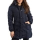 thumbnail image 1 of Chaqueta Steve Madden Long Chevron acolchada azul marino para mujer, 1 of 7