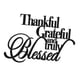thumbnail image 4 of Letrero De Metal Para Pared Con Texto En Inglés "Thank You Grateful Blessed" Para Decoración De Pared Para El Hogar, Dormitorio Interior, 4 of 5