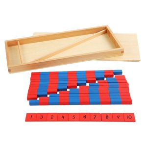 Bothyi - Varillas De Números Rojas Y Azules Montessori, Palos Para Contar Matemáticas Para Actividades De Aprendizaje
