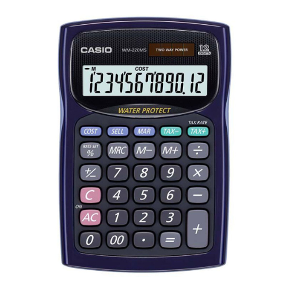 Casio - Calculadora De Sobremesa Wm-220Ms-Bu Azul