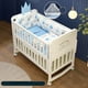 thumbnail image 2 of Cama Madera Multifuncional con Colchón y Ropa Cama Celeste, 2 of 8