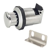 Magideal - Cerradura De Botón Sin Llave Para Rv, Accesorio Genérico De Nailon Para Muebles, Puertas De Armarios, Orificio De Apertura De 32 Mm, Manija De Botón R Plateado