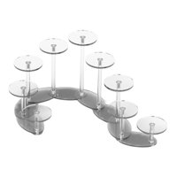 Magideal - Soporte De Exhibición De Acrílico Para Cupcakes, Soporte De Exhibición De Múltiples Capas, Herramienta Decorativa De Escaparate Redondo Para Cumpleaño Transparente