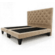 thumbnail image 2 of CAMA KING CAPITONE BASE DIVIDIDA BEIGE EN FELPA, 2 of 4