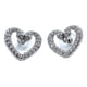 thumbnail image 1 of Aros Cisnes Corazón, Cristal Austriaco, Circón, Regalo Mujer Plateado, 1 of 10