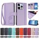 thumbnail image 4 of Funda Cartera Trébol para iPhone 16 Pro Max con Ranuras Tarjetas y Carga Inalámbrica Morado claro, 4 of 6
