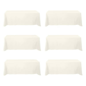 Mantel Brillmax De Poliéster Marfil De 90 X 156 Cm Para Rectángulo De 8 Pies